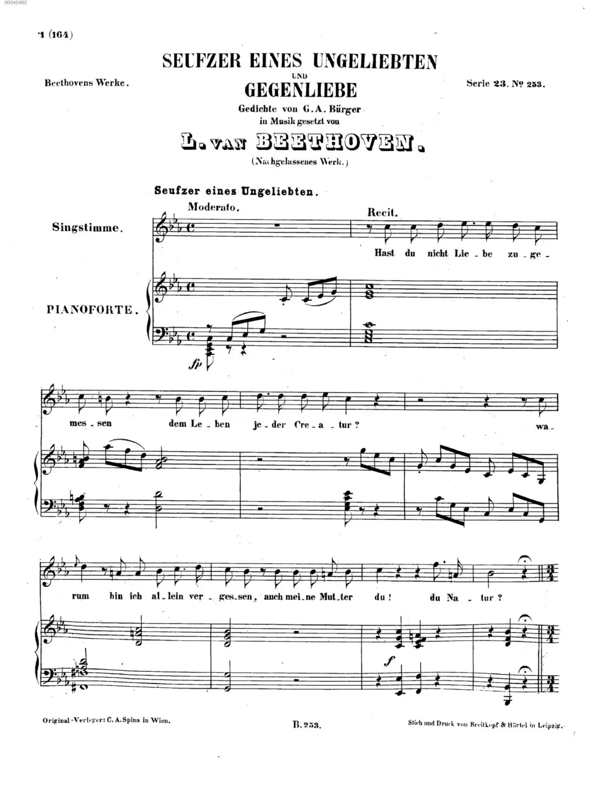 Song, Seufzer eines Ungeliebten und Gegenliebe - Page 1