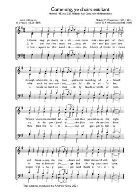 Come sing, ye choirs exultant