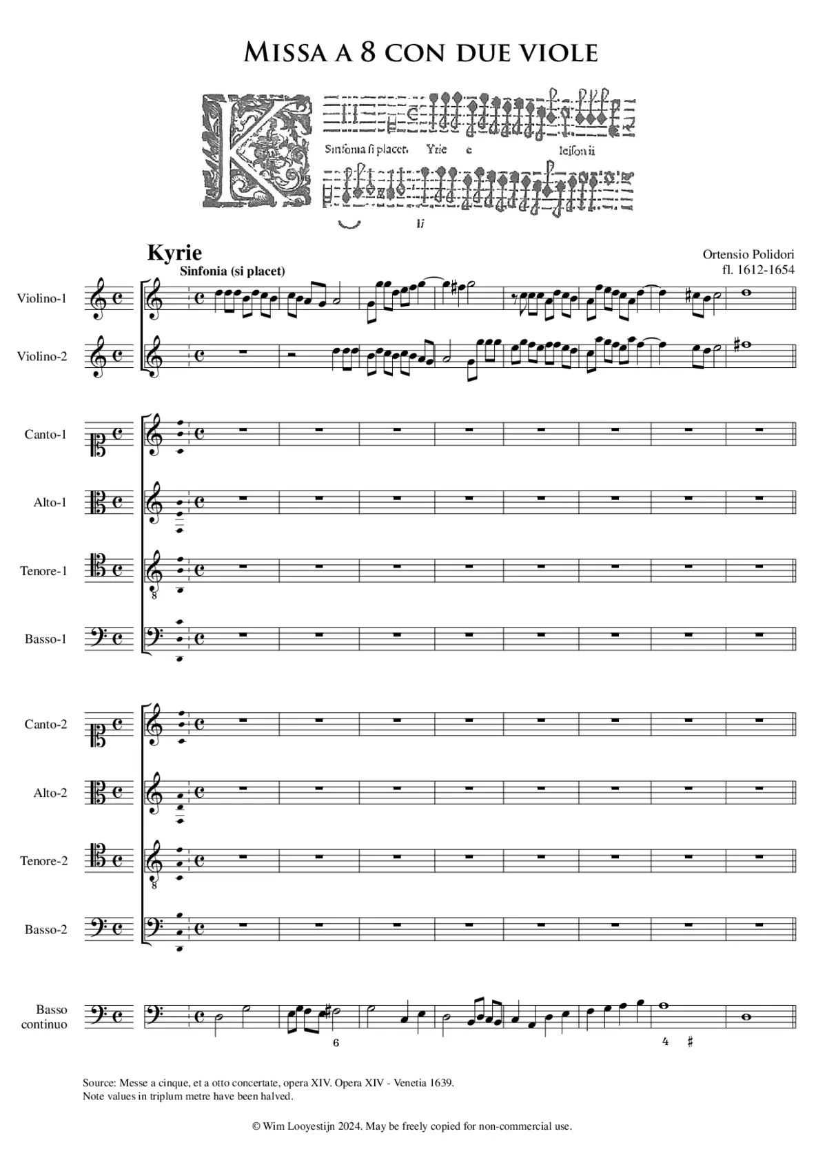 Missa a 8 voci con viole - Page 1