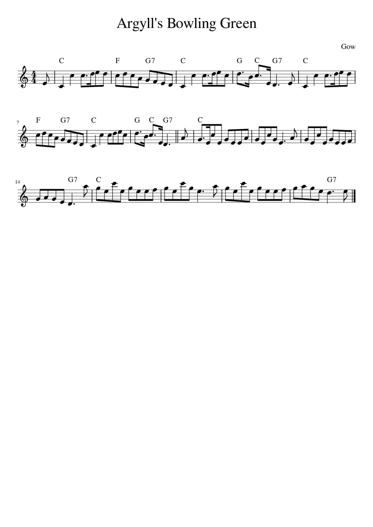 Argyll's Bowling Green - Page 1