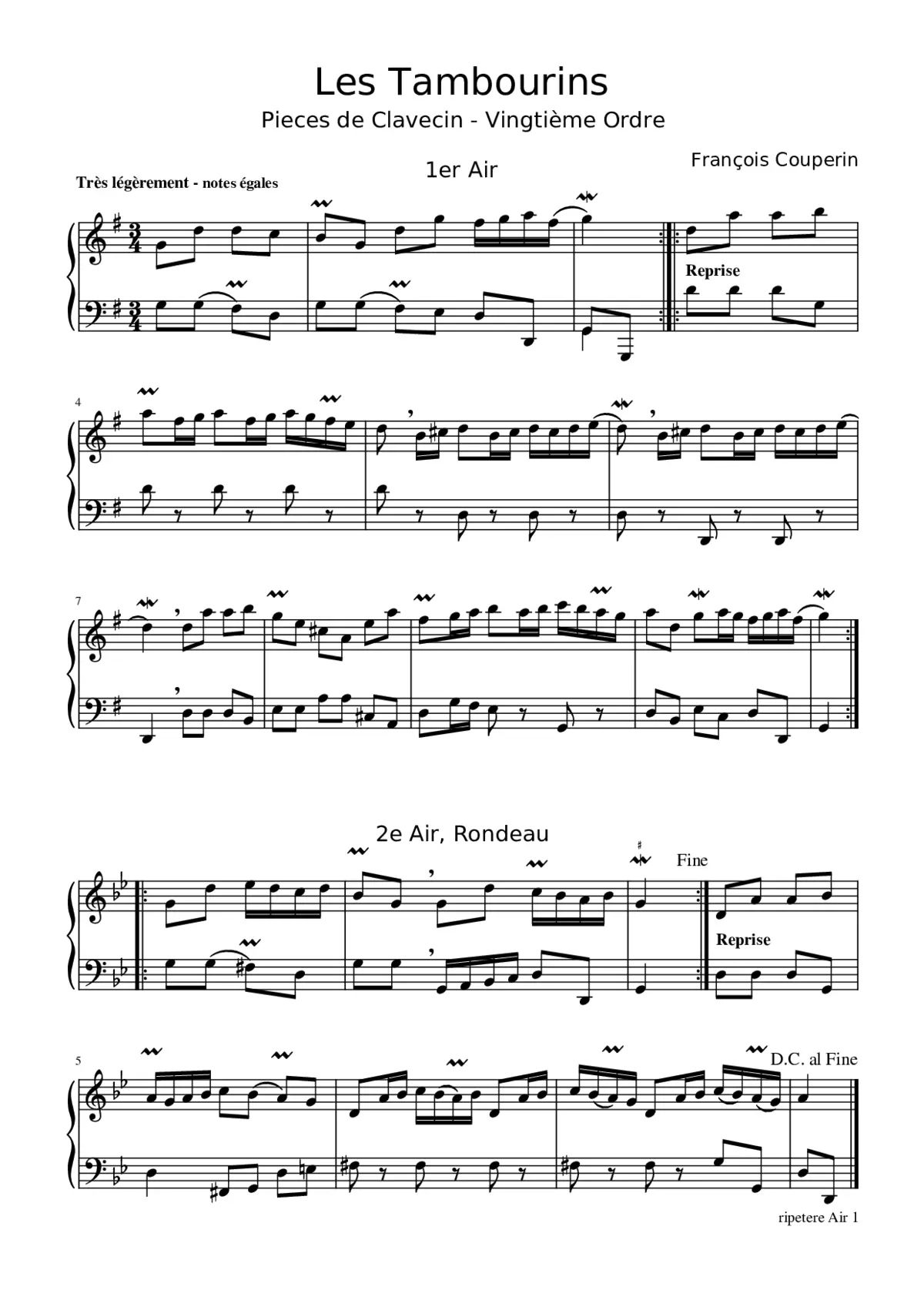 Pieces du Clavecin - Page 1