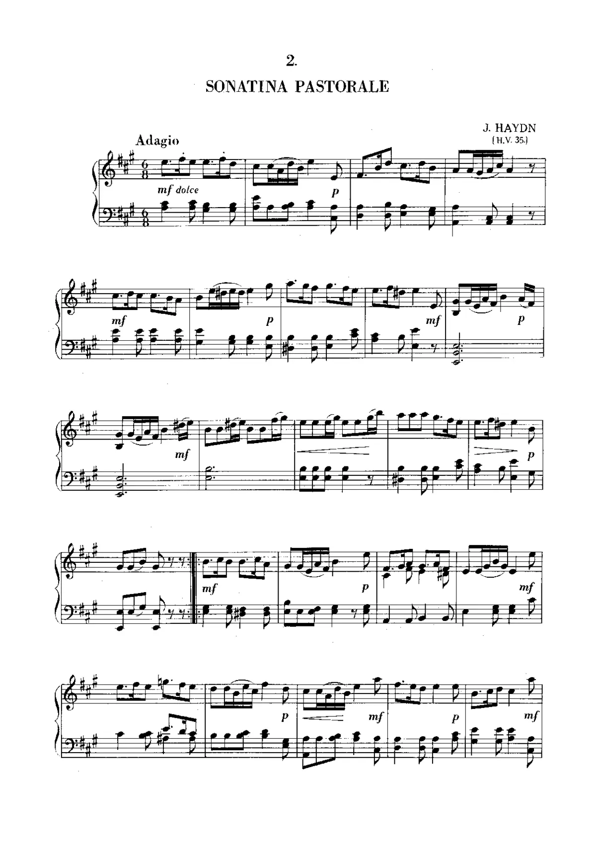Baryton Trio in A major - Page 1