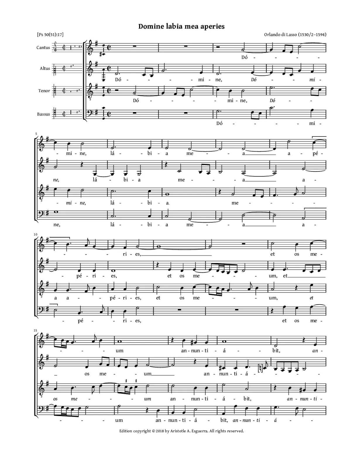 Domine, labia mea aperies - Page 1