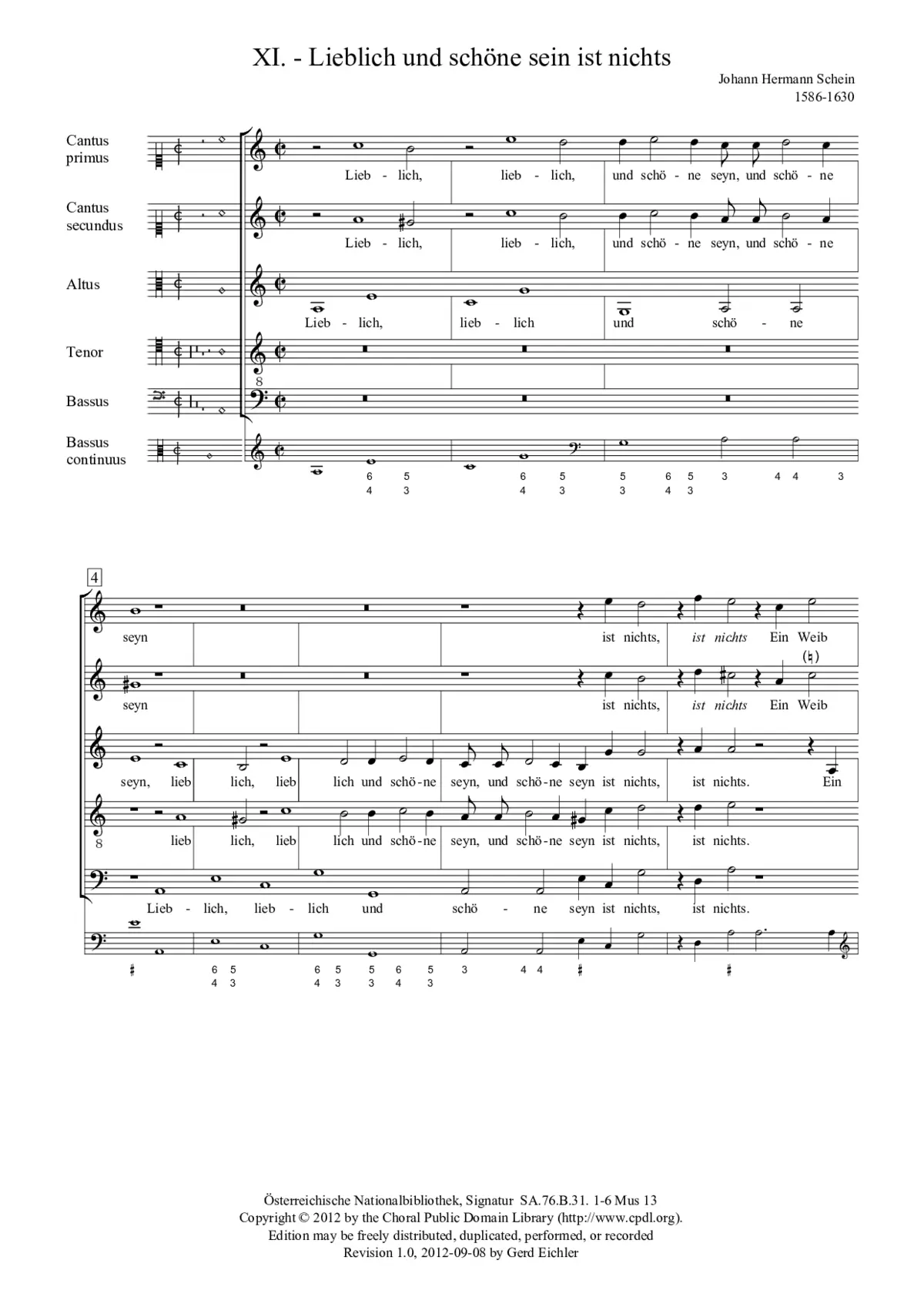 Lieblich und schöne sein ist nichts - Page 1