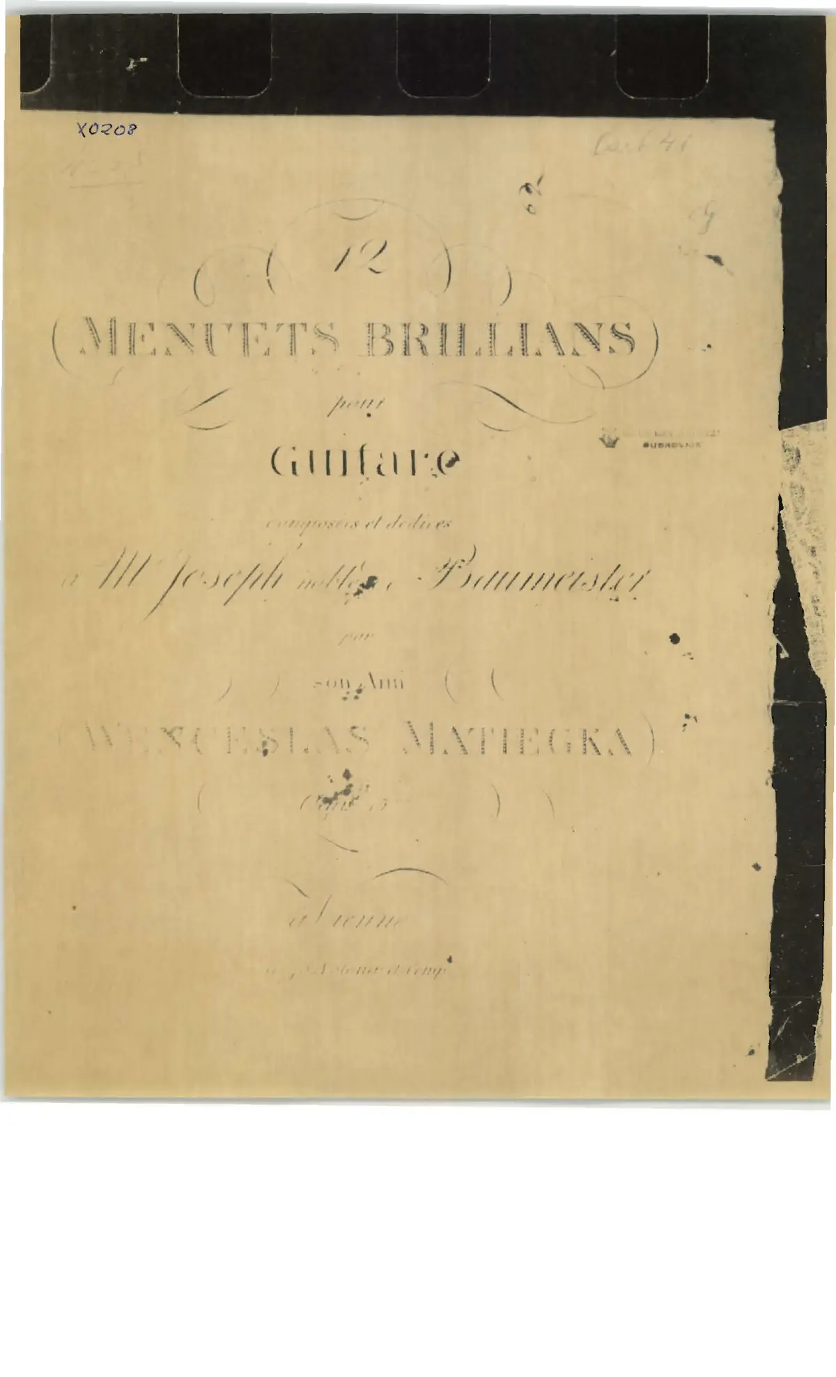 12 Menuets brillans pour Guitare - Page 1