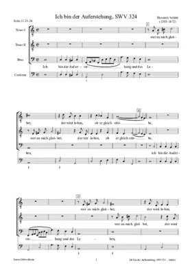 Ich bin die Auferstehung, SWV 324