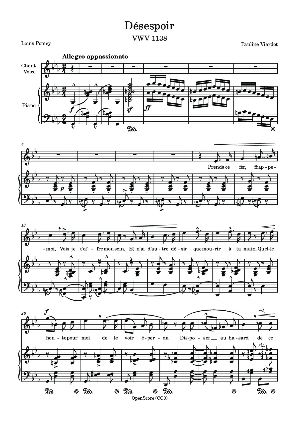 Désespoir, VWV 1138 - Page 1