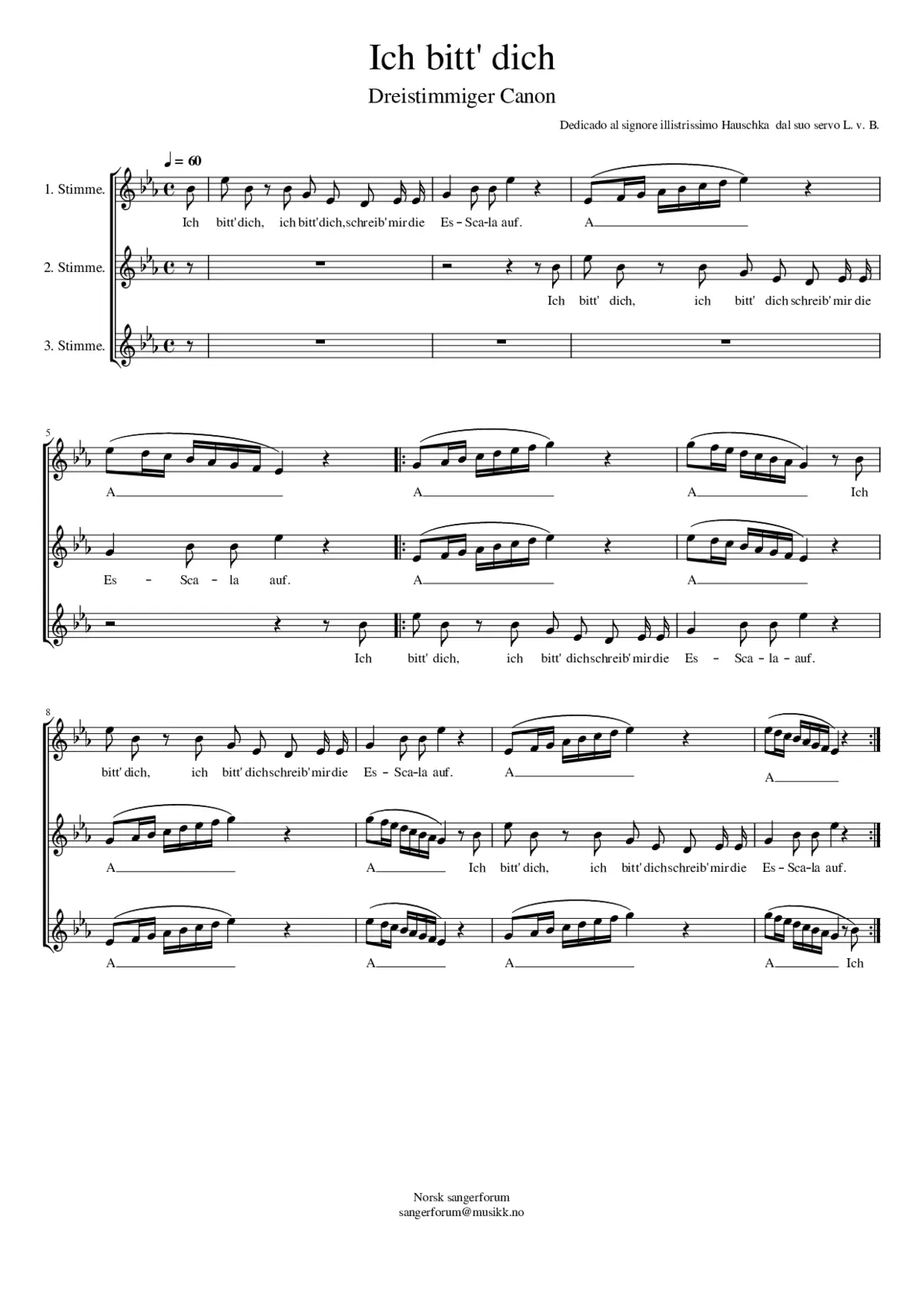 Ich bitt' dich WoO 172 - Page 1