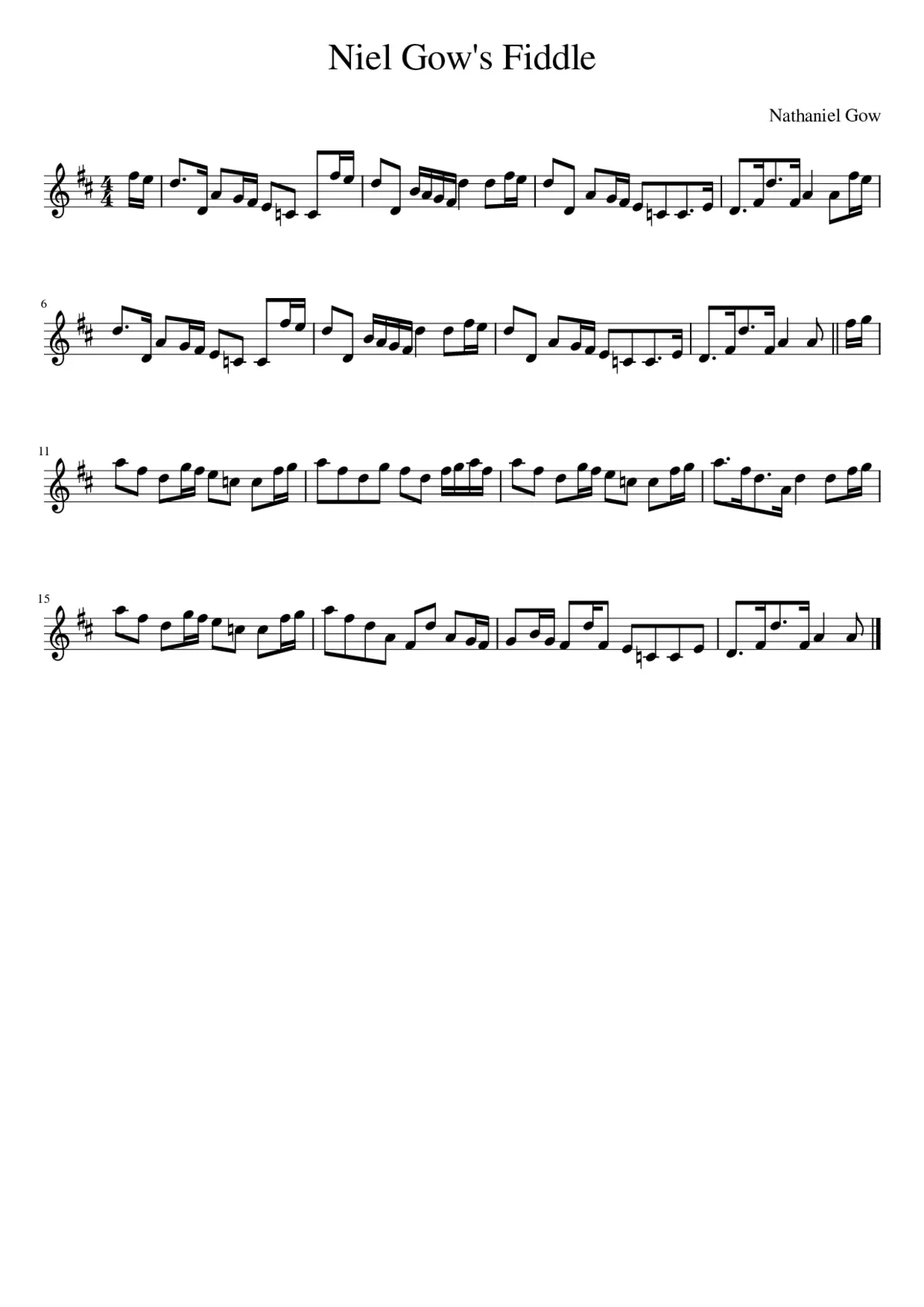 Niel Gow's Fiddle - Page 1