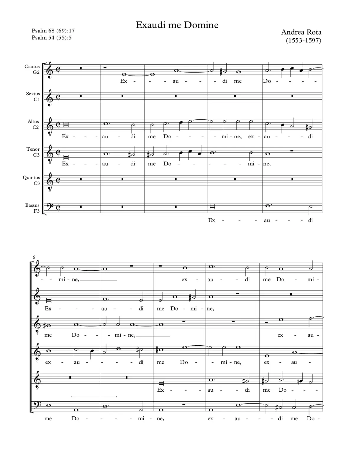 Exaudi me Domine a 6 - Page 1