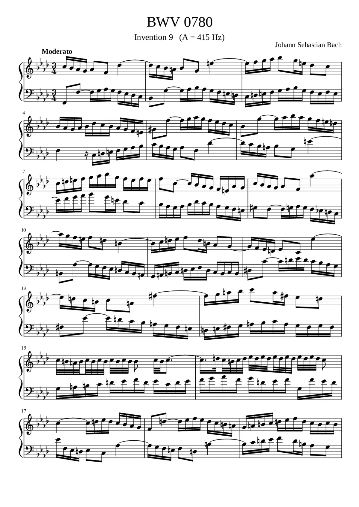 Invention in F minor BWV 780 - Page 1