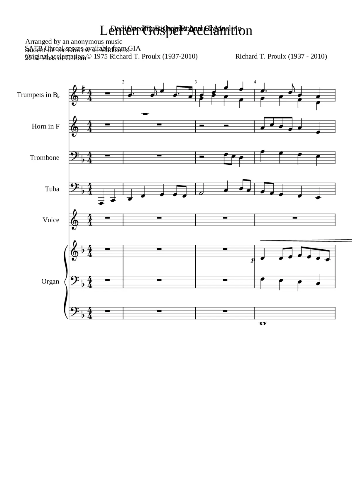 Proulx Chrism Mass Gospel Acclamation - Page 1