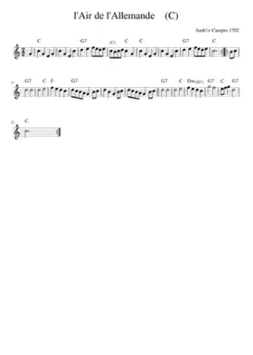 l'Air de l'Allemande (C)