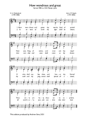 How wondrous and great