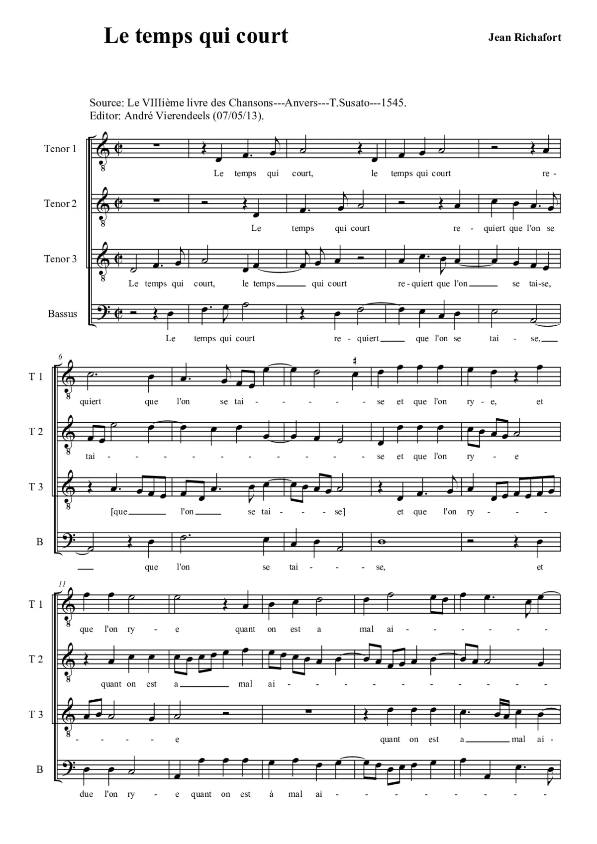 Le temps qui court - Page 1