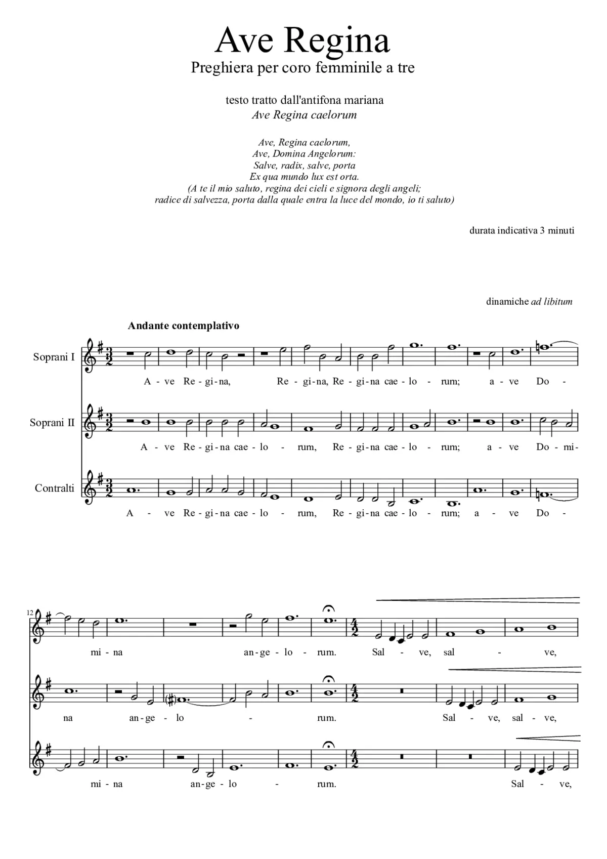 Ave Regina - Page 1