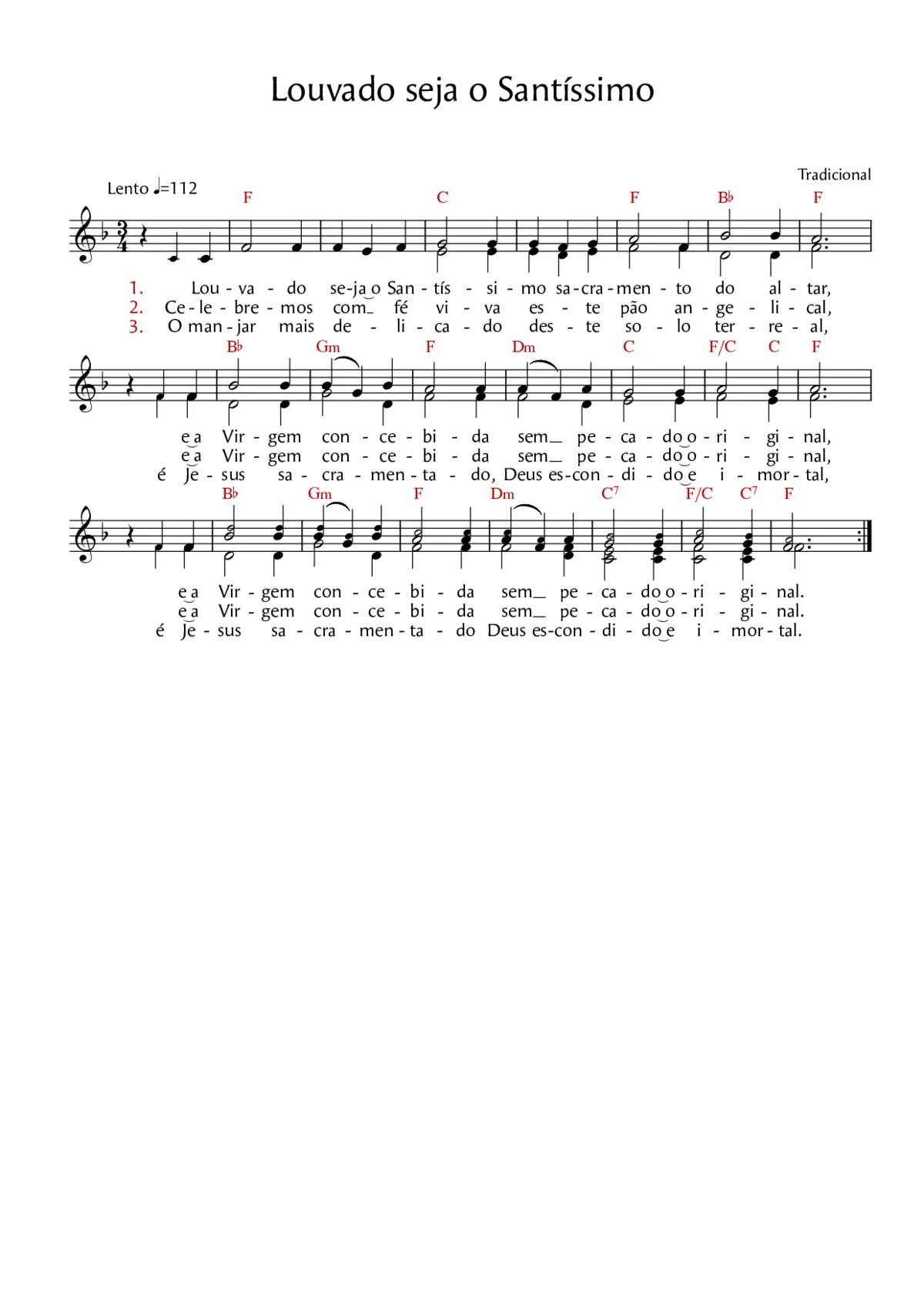 Louvado seja o Santíssimo - Page 1