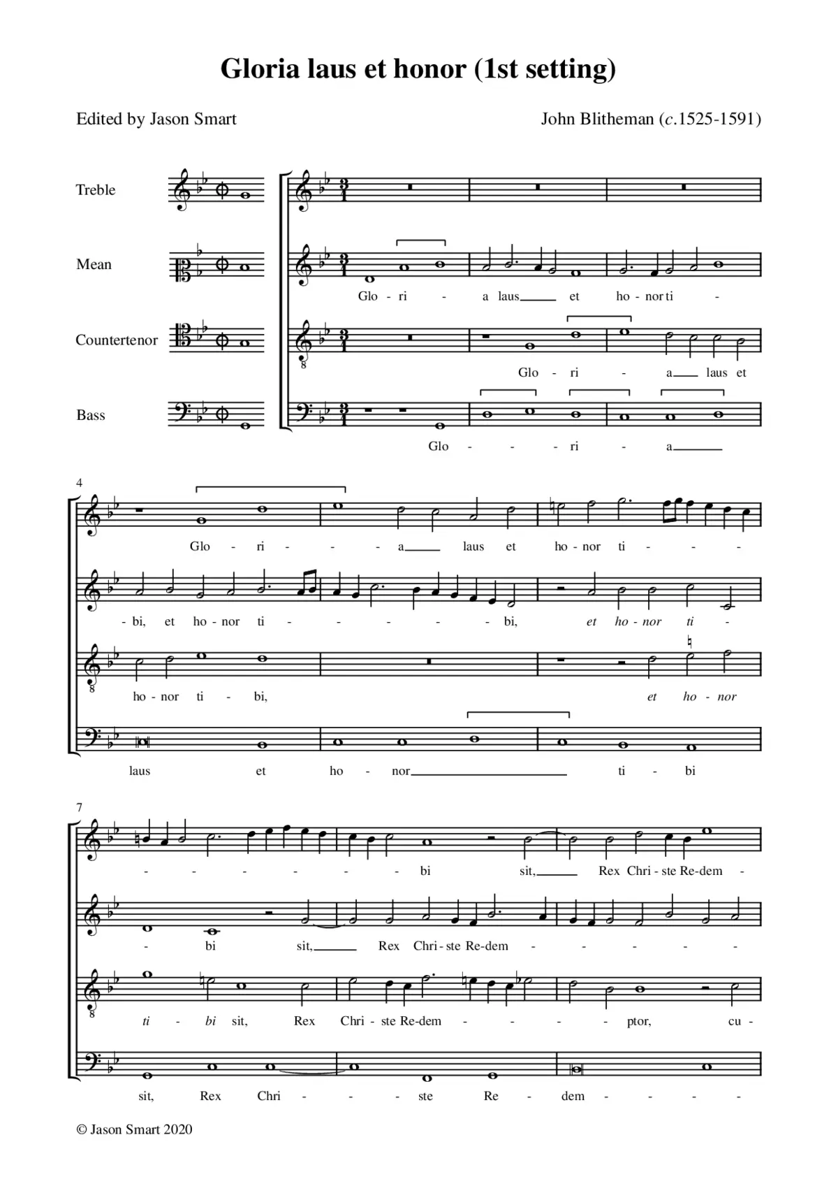 Gloria, laus et honor (1st setting) - Page 1