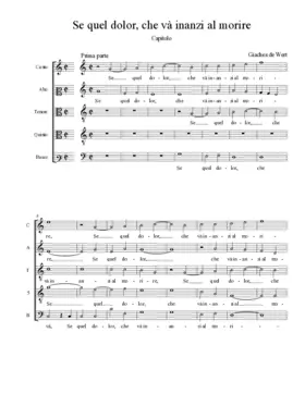 Se quel dolor, che và inanzi al morire