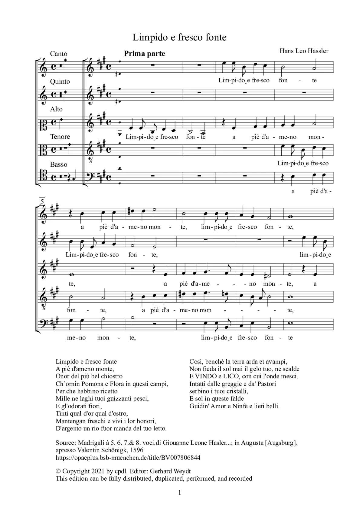 Limpido e fresco fonte - Page 1