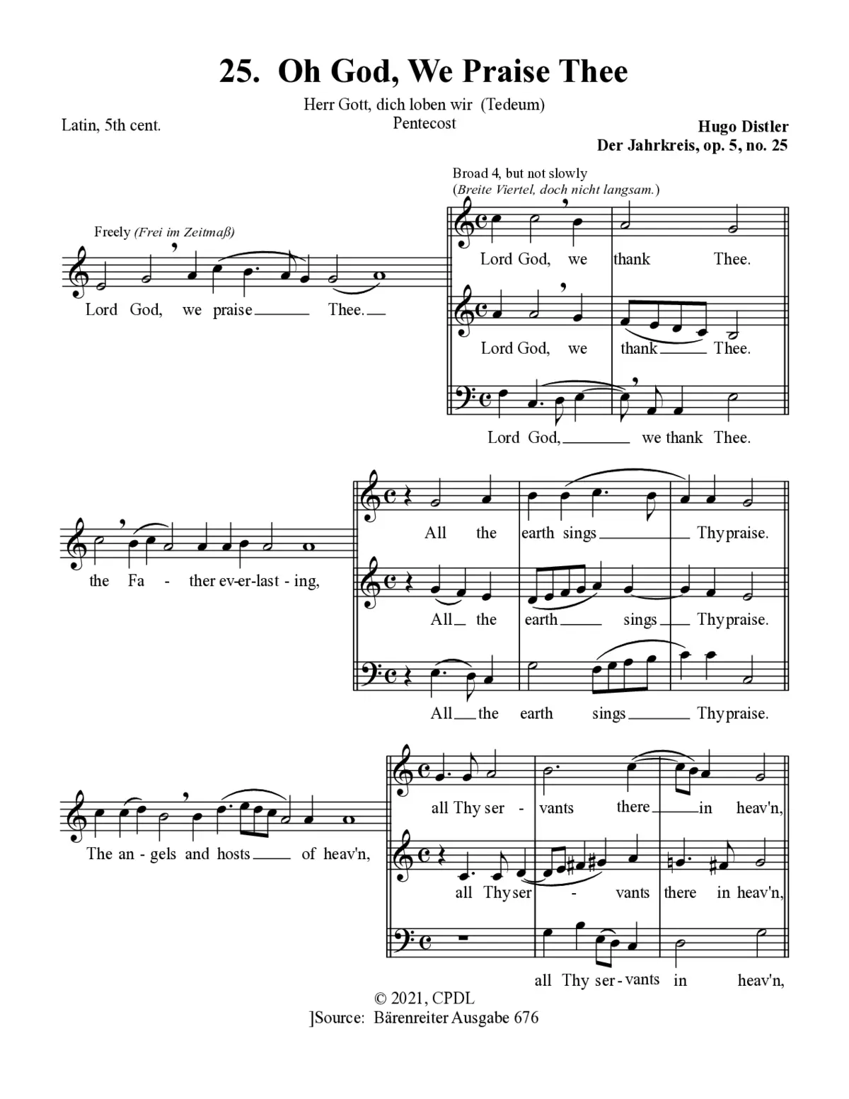 Herr Gott, dich loben wir (Te Deum) - Page 1
