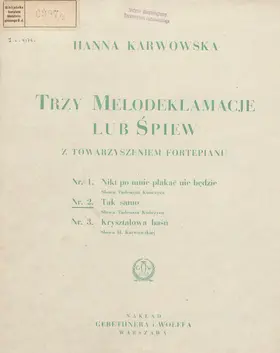 3 Melodeklamacje lub śpiew