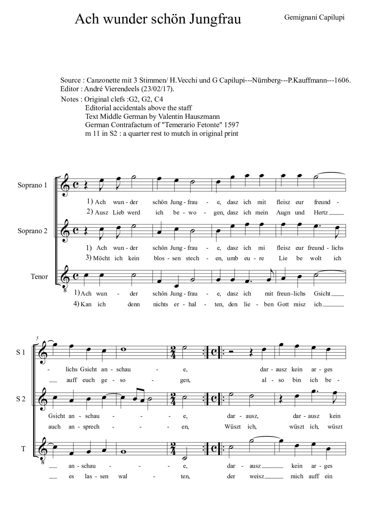 Ach wunder schön Jungfrau - Page 1