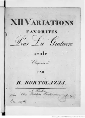 12 Variations favorites pour la Guitarre seule