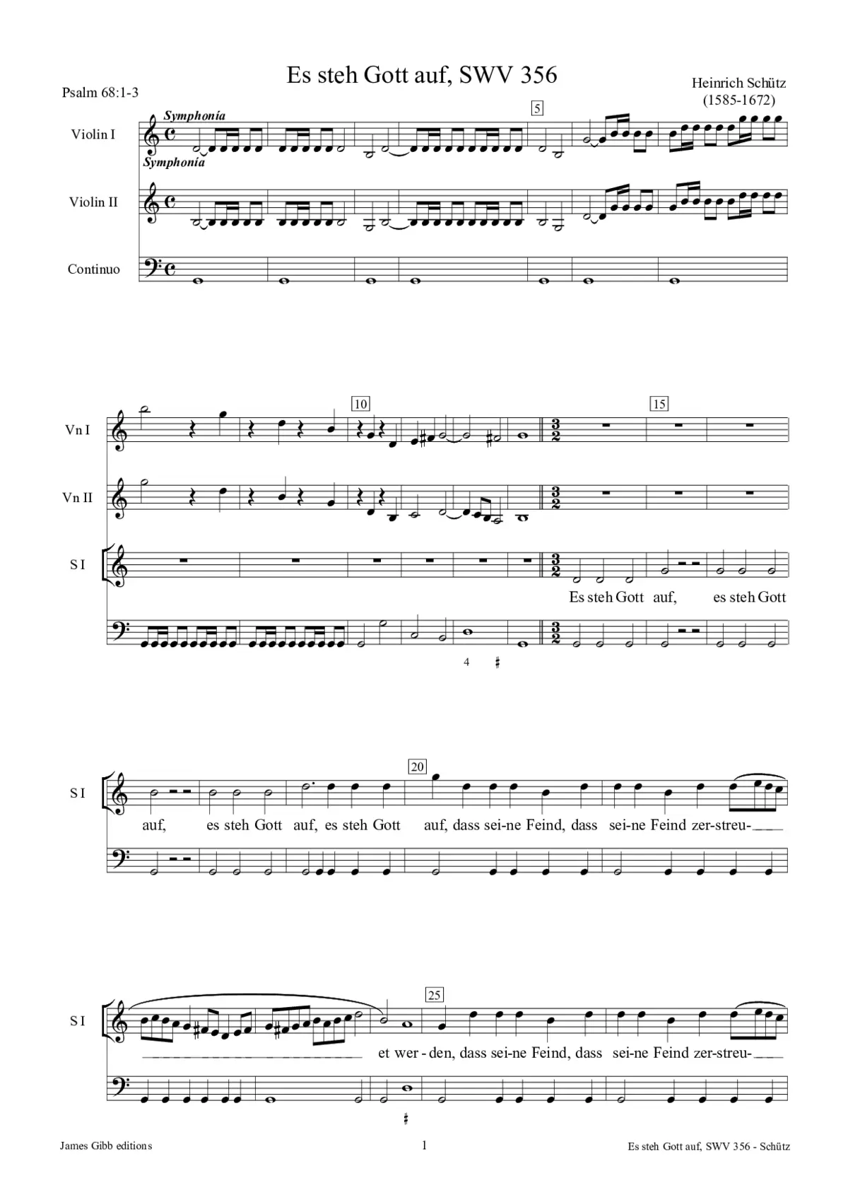 Es steh Gott auf, SWV 356 - Page 1