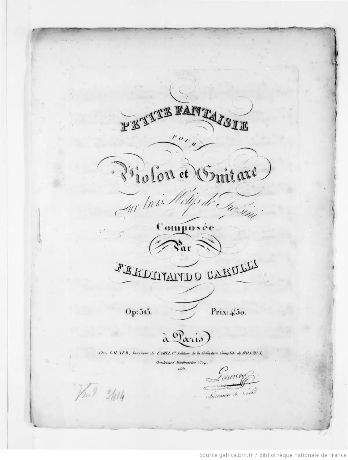 Petite Fantaisie pour Violon et Guitare - Page 1
