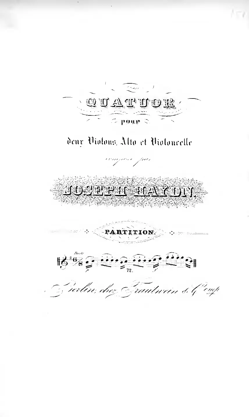 String Quartet in G major - Page 1