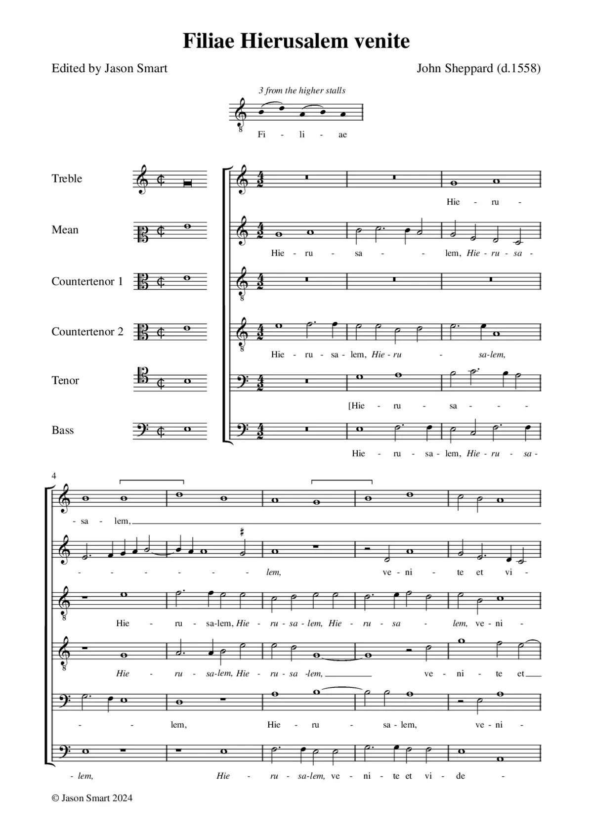 Filiae Hierusalem - Page 1