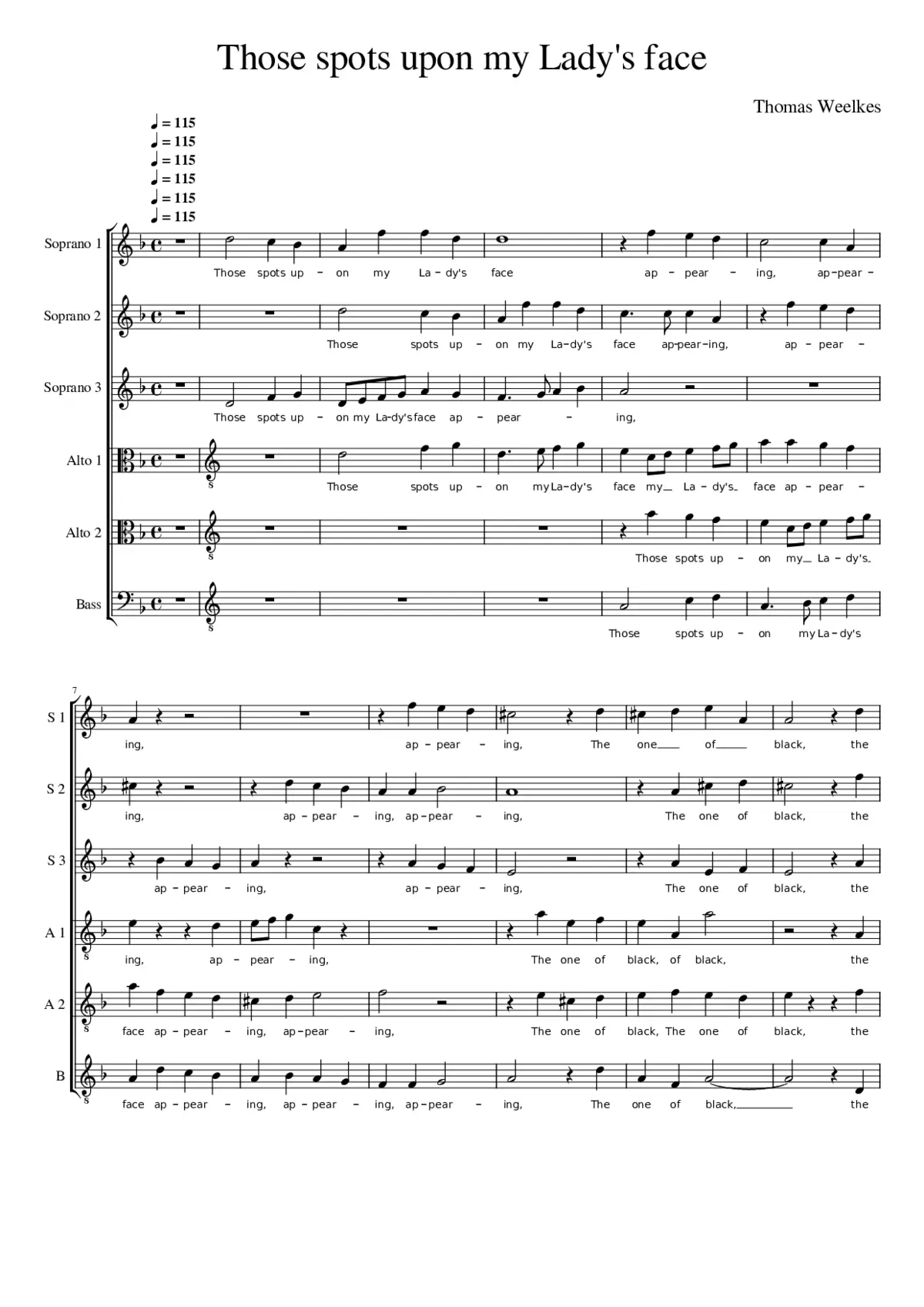 Those spots upon my Lady's face - Page 1