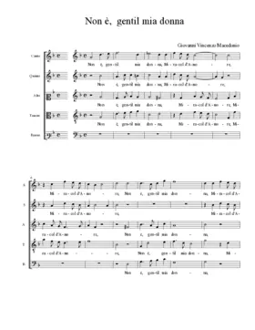 Non è, gentil mia donna