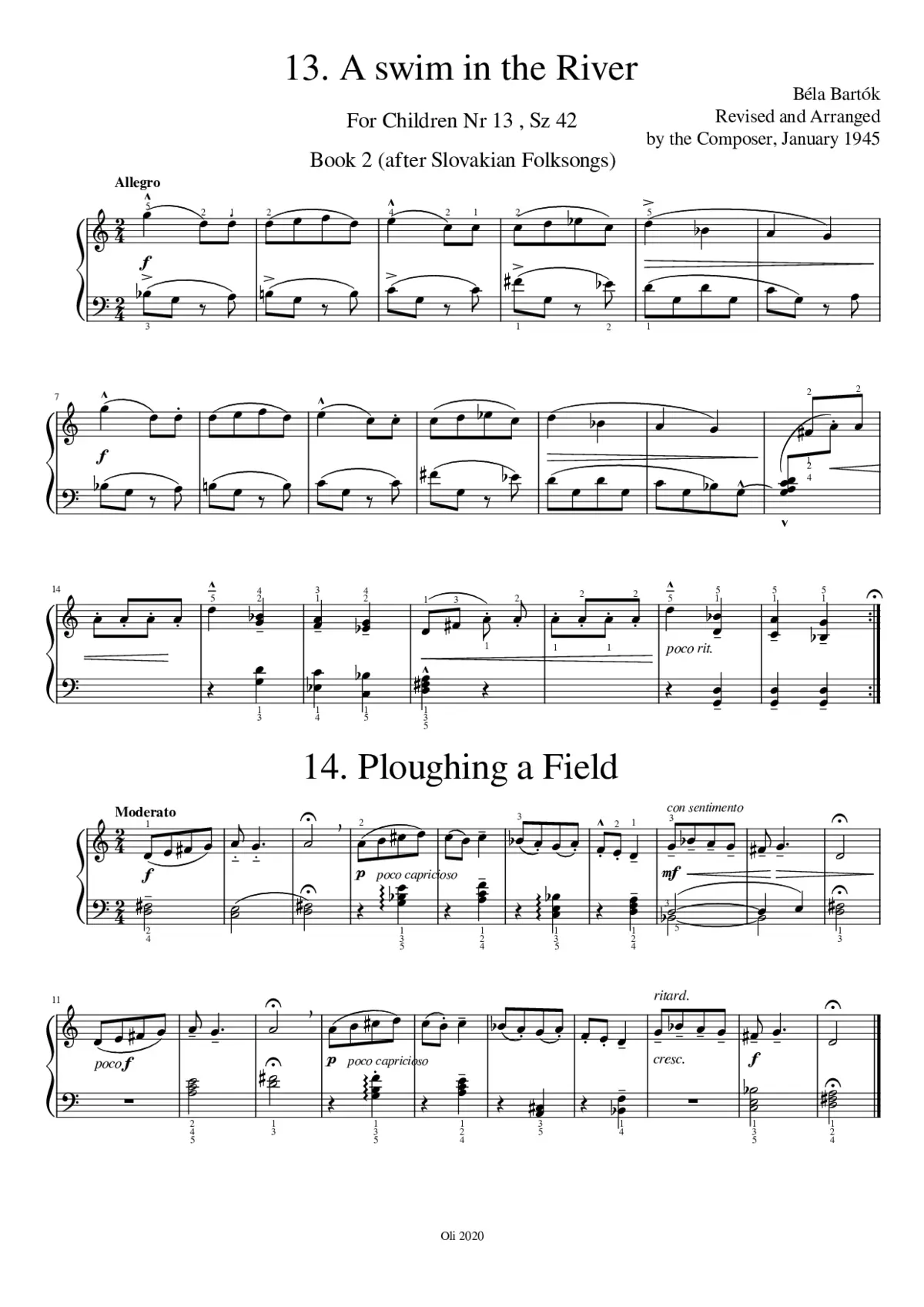 For Children Sz.42 - Page 1