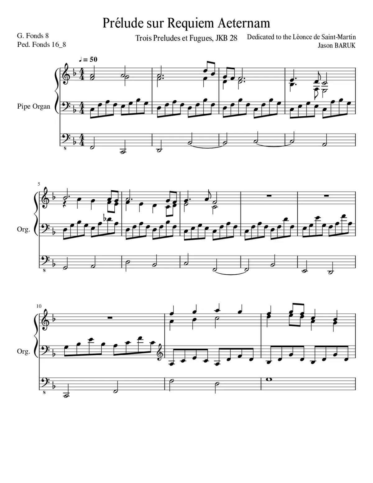 Trois Préludes et Fugues - Page 1