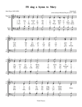 I'll sing a hymn to Mary