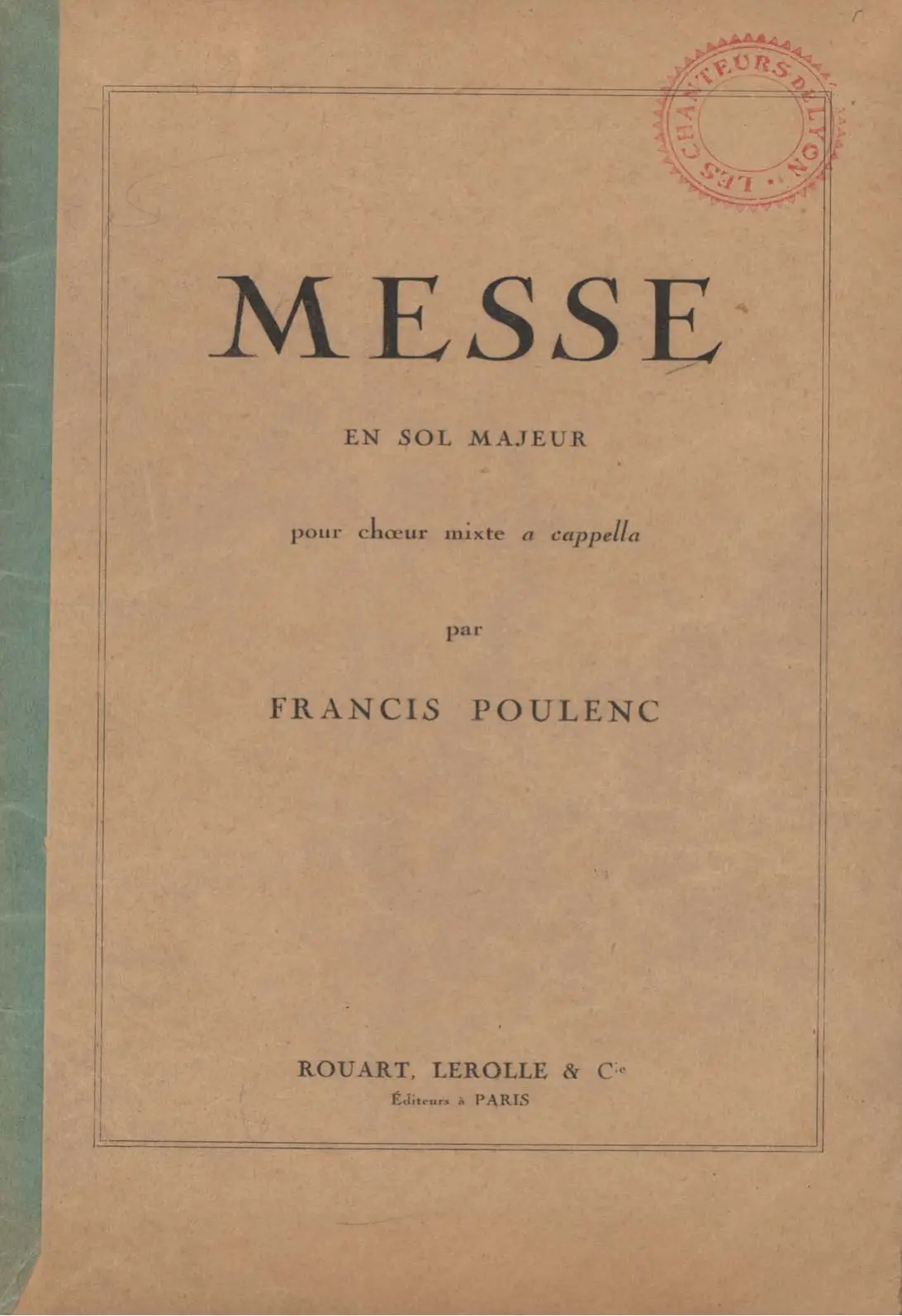 Messe en sol majeur - Page 1