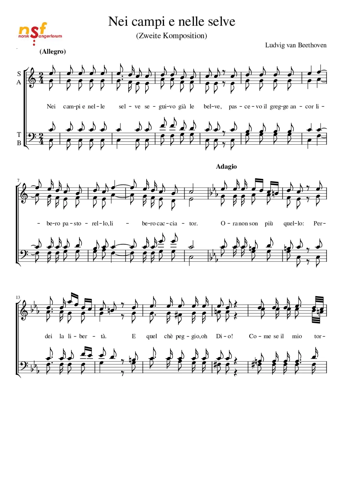 Nei campi e nelle selve - Page 1