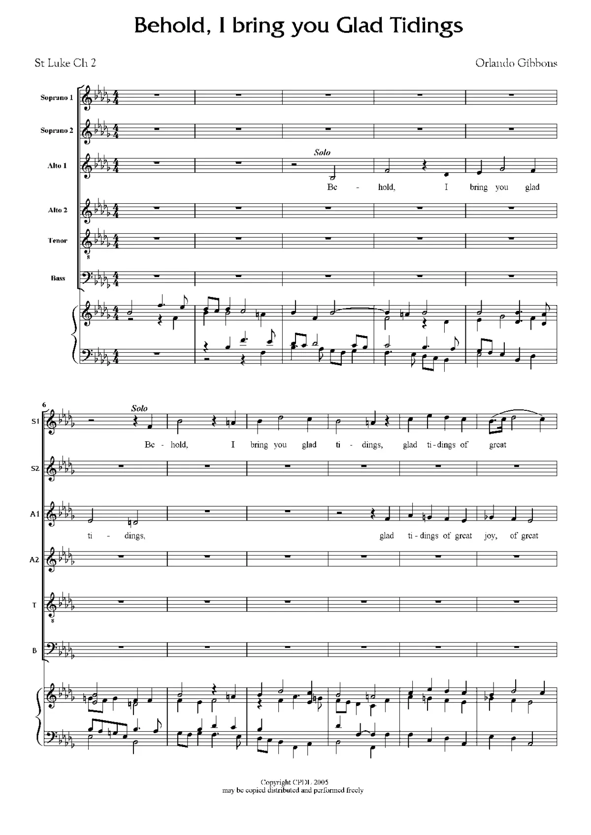 Behold, I bring you glad tidings - Page 1