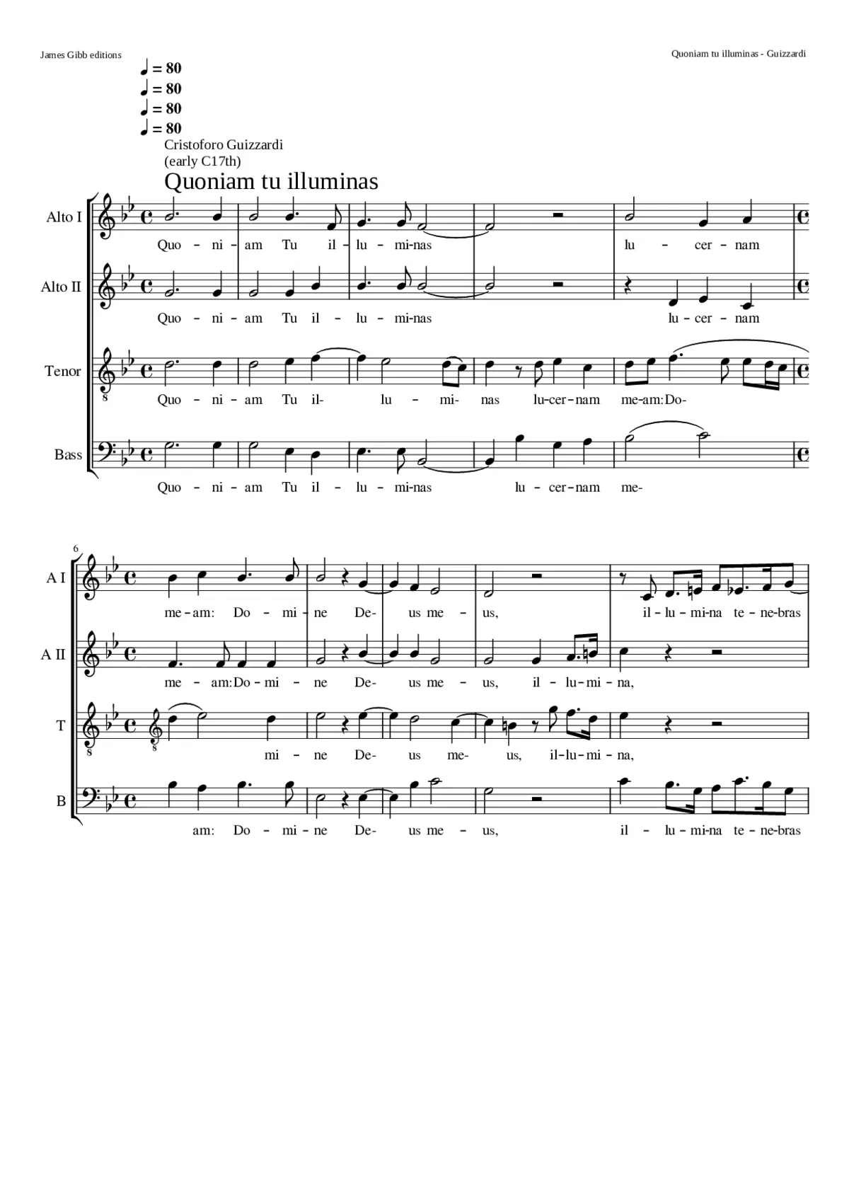 Quoniam tu illuminas - Page 1