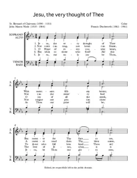 Jesu the very thought of Thee