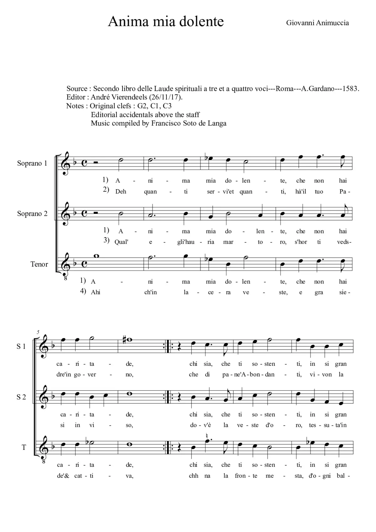 Anima mia dolente - Page 1