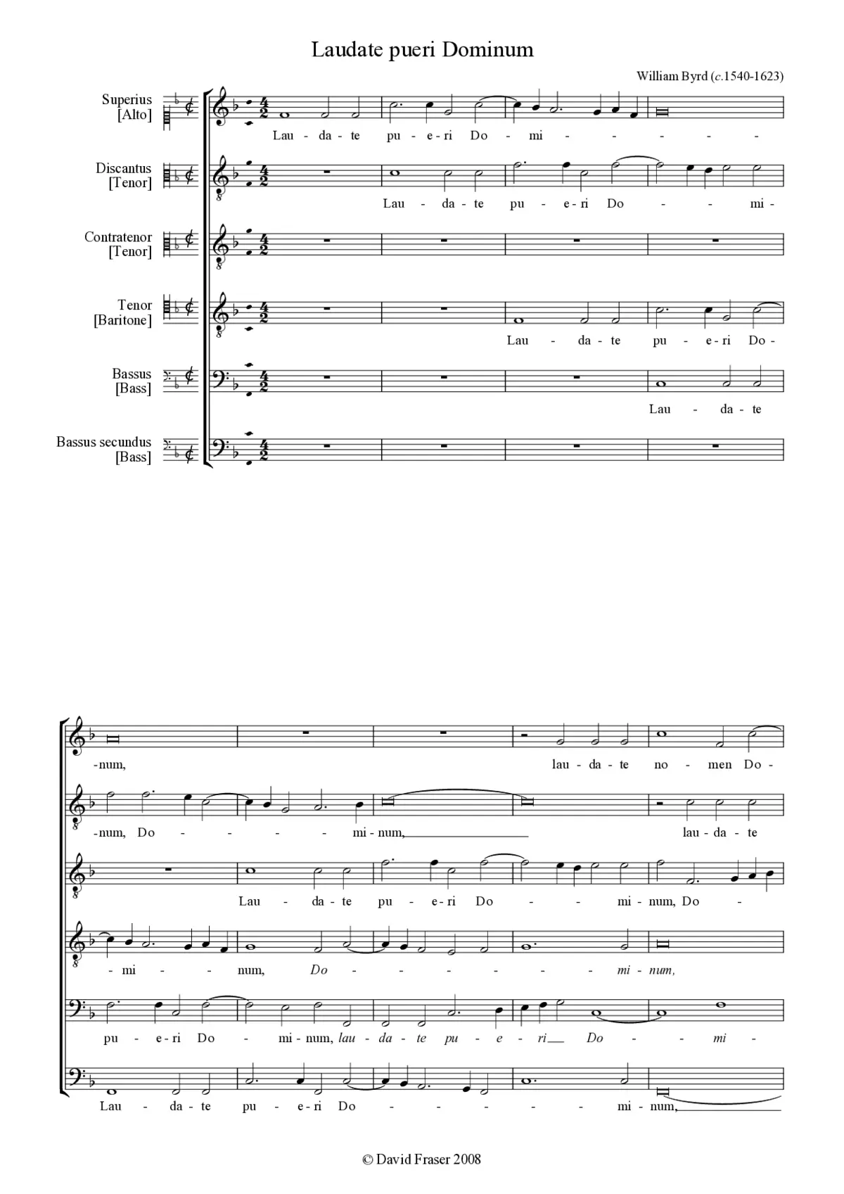 Laudate pueri Dominum - Page 1
