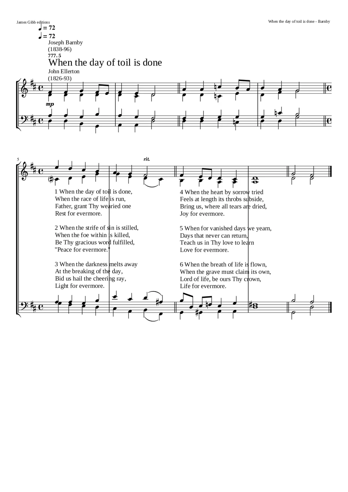 When the day of toil is done - Page 1