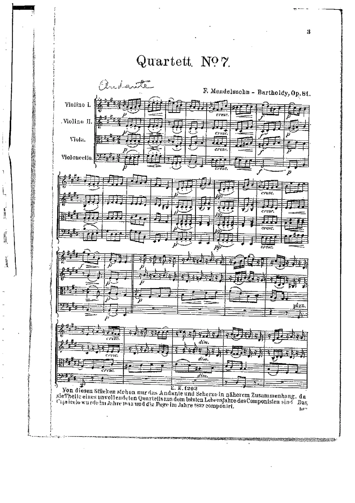 4 Pieces for String Quartet - Page 1
