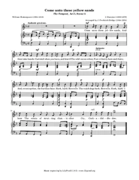 Come unto these yellow sands