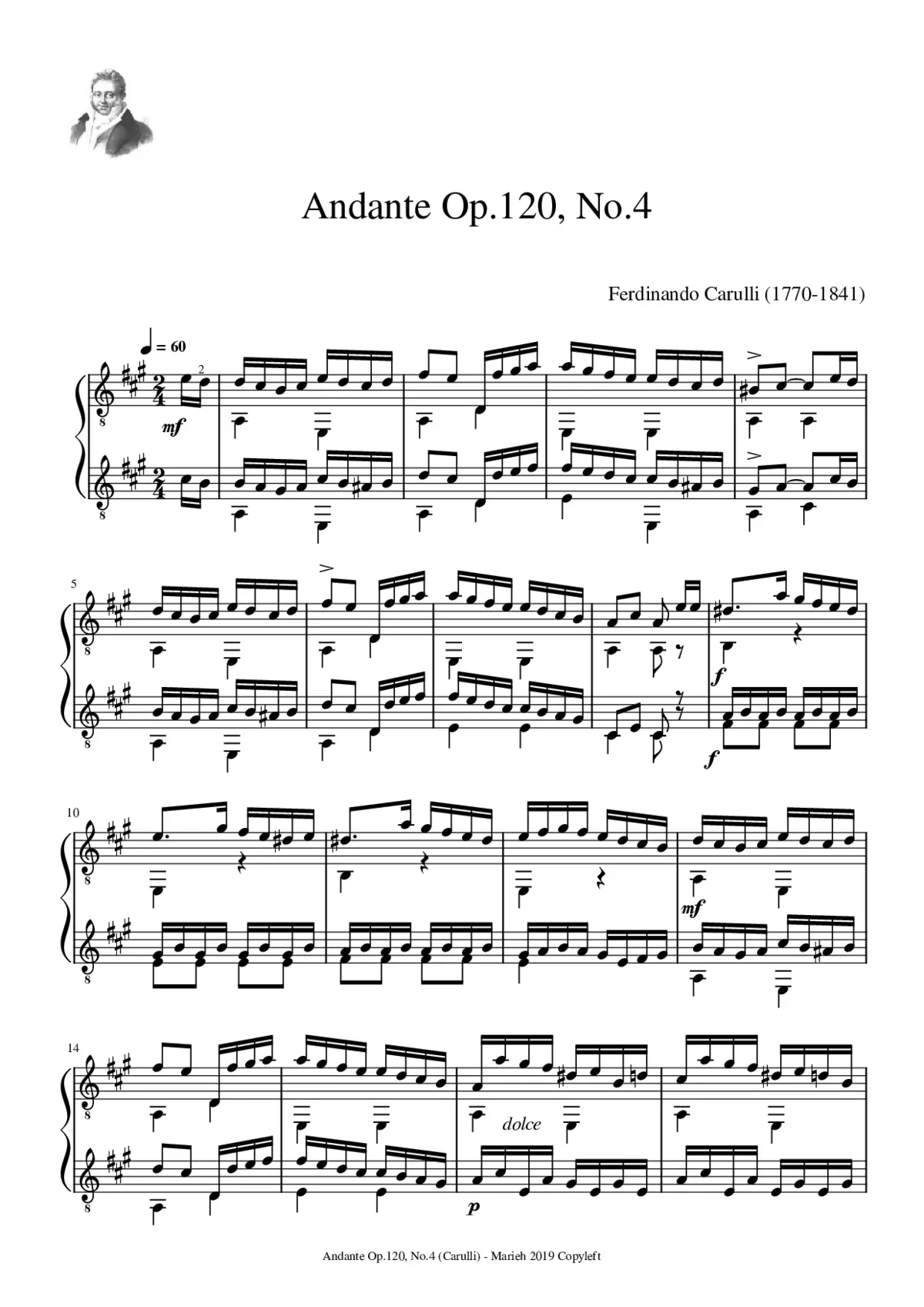 18 Morceaux Faciles et Progressifs Op.120 - Page 1