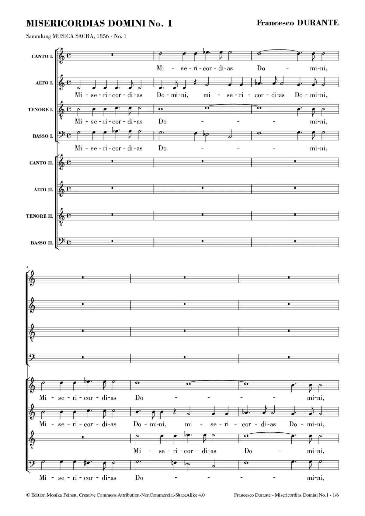 Misericordias Domini No. 1 - Page 1