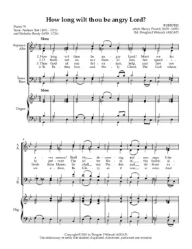 How long wilt thou be angry Lord